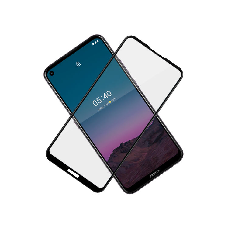 Alink 2.5D silk print full glue tempered glass screen protector for Nokia 5.4