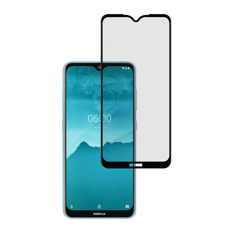Alink 2.5D silk print full glue tempered glass screen protector for Nokia 6.2