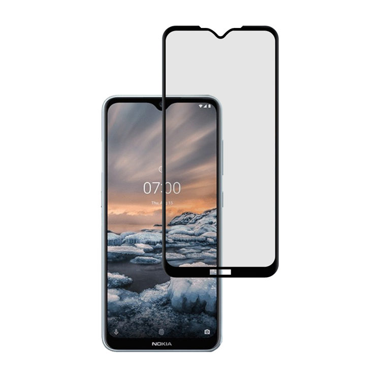 Alink 2.5D silk print full glue tempered glass screen protector for Nokia 7.3