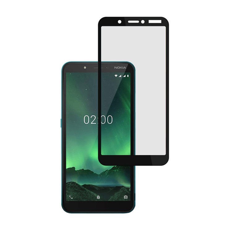 Alink 3D hot bending edge glue tempered glass screen protector for Nokia C2