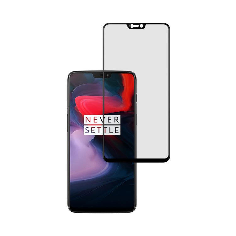 Alink 2.5D silk print full glue tempered glass screen protector for OnePlus 6