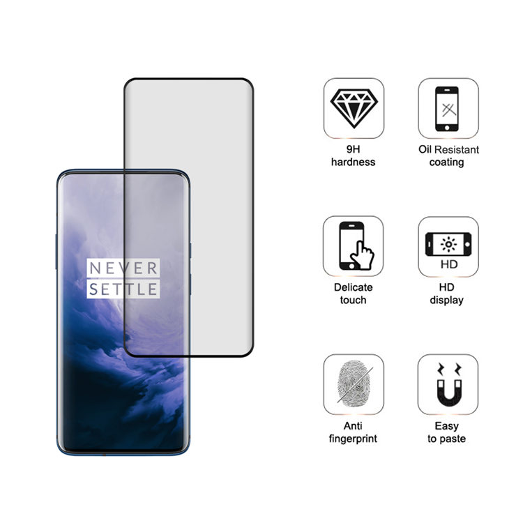Alink 3D curved precise carving tempered glass screen protector for OnePlus 7 Pro