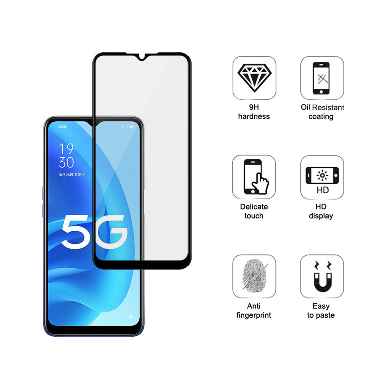 Alink 3D hot bending full glue tempered glass screen protector for Oppo A55