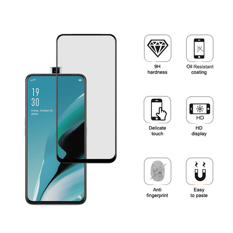 Alink 3D hot bending full glue tempered glass screen protector for Oppo Reno 2z