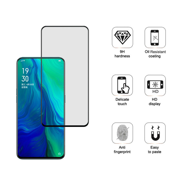 Alink 3D hot bending full glue tempered glass screen protector for Oppo Reno 6.4 inch