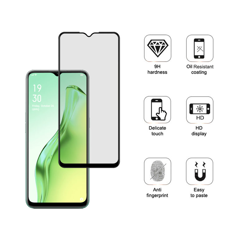 Alink 3D hot bending edge glue tempered glass screen protector for Oppo A31