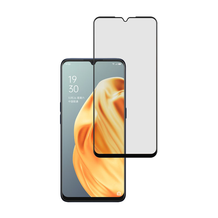 Alink 2.5D silk print full glue tempered glass screen protector for Oppo A91