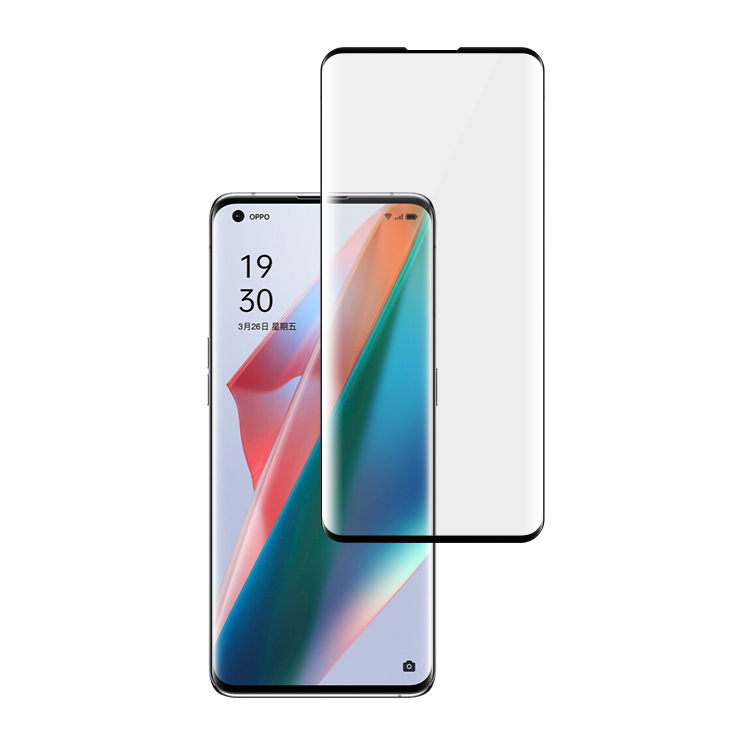 Alink 3D hot bending full glue tempered glass screen protector for Oppo Find X3