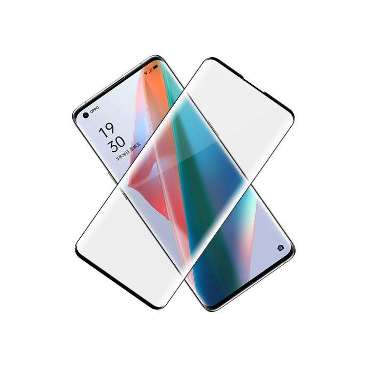 Alink 3D hot bending full glue tempered glass screen protector for Oppo Find X3