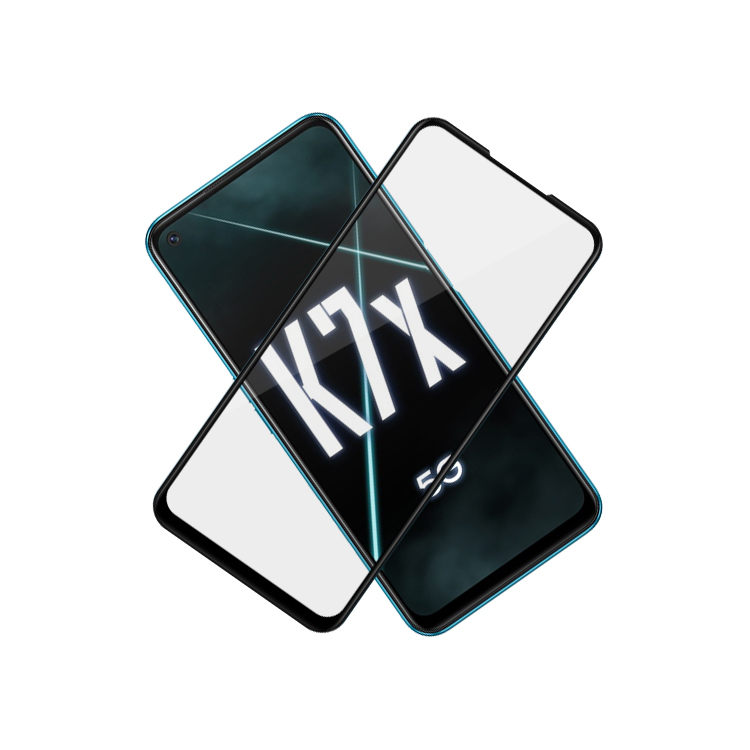 Alink 2.5D silk print full glue tempered glass screen protector for Oppo K7x
