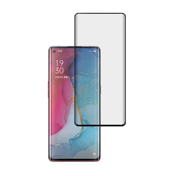 Alink 3D hot bending full glue tempered glass screen protector for Oppo Reno3 Pro