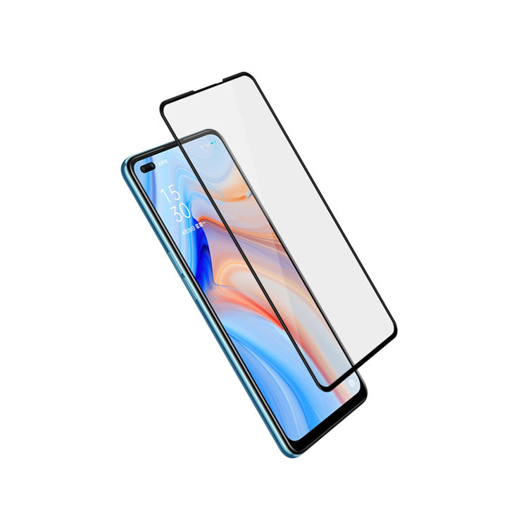 Alink 3D curved precise carving tempered glass screen protector for Oppo Reno4