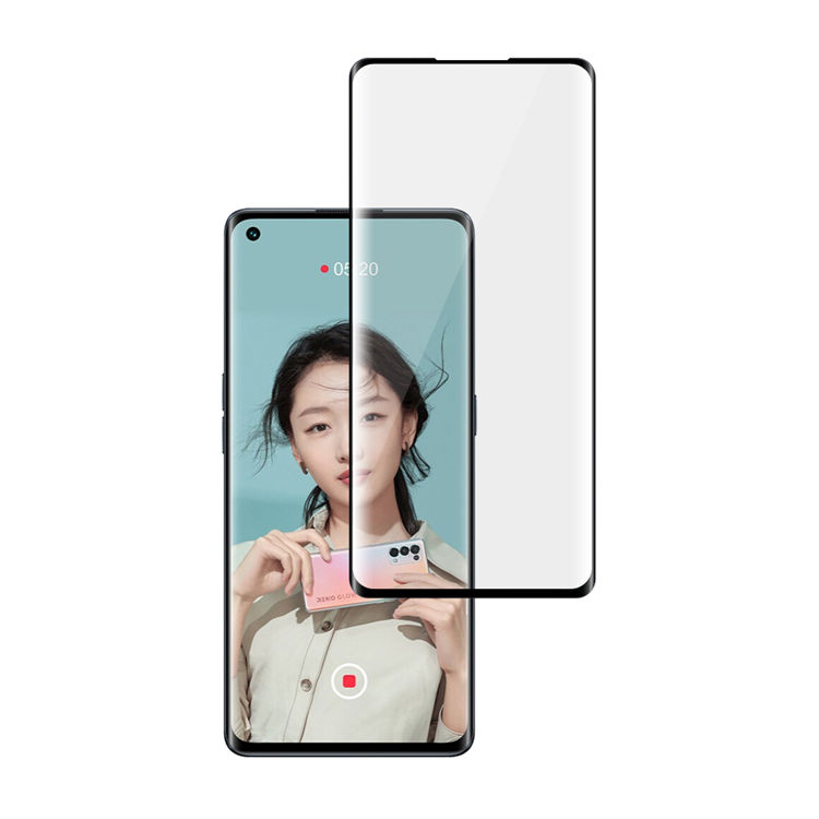 Alink 3D curved precise carving tempered glass screen protector for Oppo Reno5 Pro