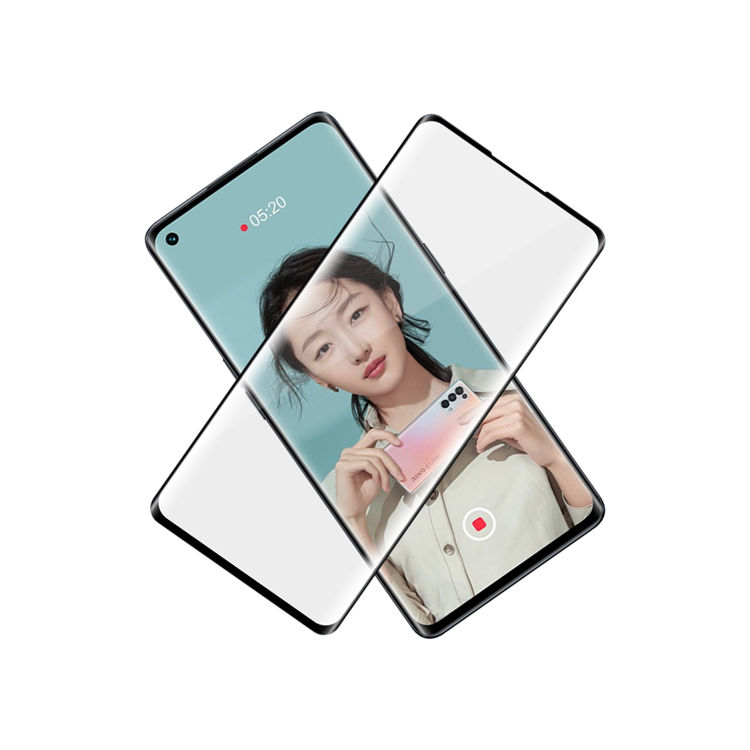 Alink 3D curved precise carving tempered glass screen protector for Oppo Reno5 Pro