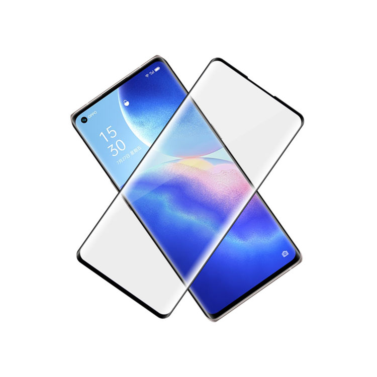 Alink 3D hot bending full glue tempered glass screen protector for Oppo Reno5 Pro+