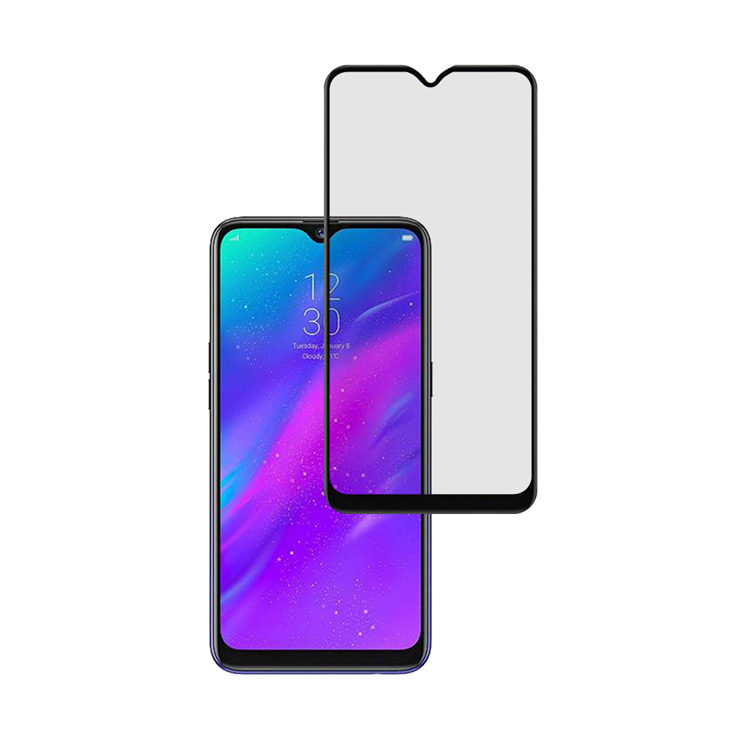 Alink 3D hot bending full glue tempered glass screen protector for Realme 3
