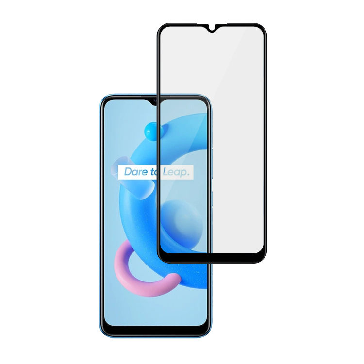 Alink 3D hot bending edge glue tempered glass screen protector for Realme C20