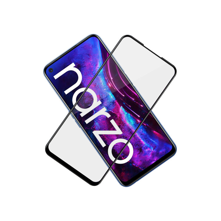 Alink 3D hot bending full glue tempered glass screen protector for Realme Narzo 30 Pro