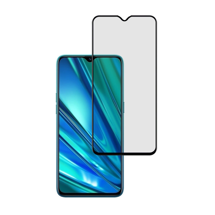 Alink 2.5D silk print full glue tempered glass screen protector for Realme Q