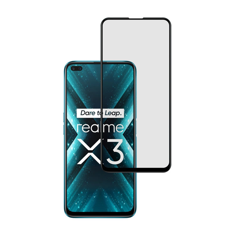 Alink 2.5D silk print full glue tempered glass screen protector for Realme X3