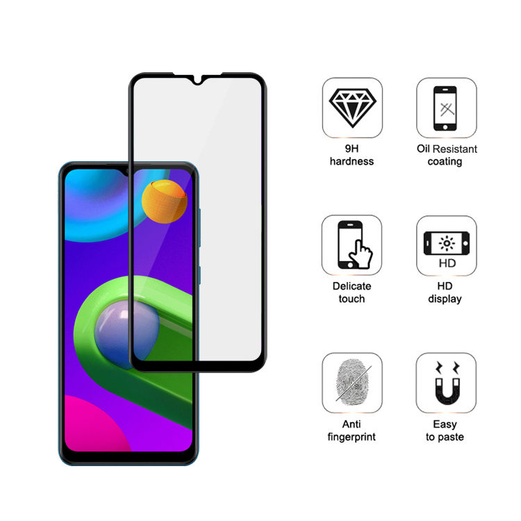 Alink 3D hot bending edge glue tempered glass screen protector for Samsung Galaxy M02