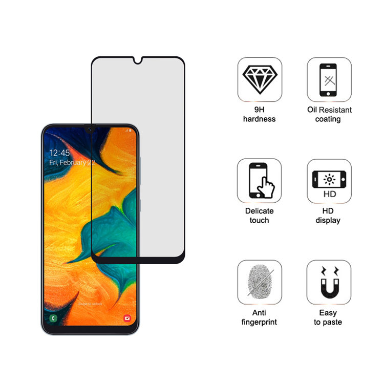 Alink 3D hot bending edge glue tempered glass screen protector for Samsung Galaxy A30