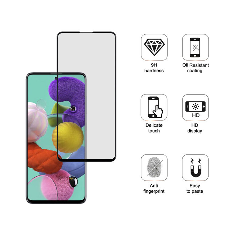 Alink 3D hot bending edge glue tempered glass screen protector for Samsung Galaxy A51