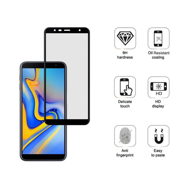 Alink 3D hot bending edge glue tempered glass screen protector for Samsung Galaxy J4 Plus