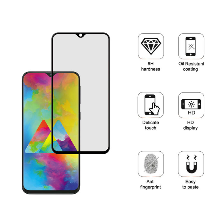 Alink 3D hot bending full glue tempered glass screen protector for Samsung Galaxy M20