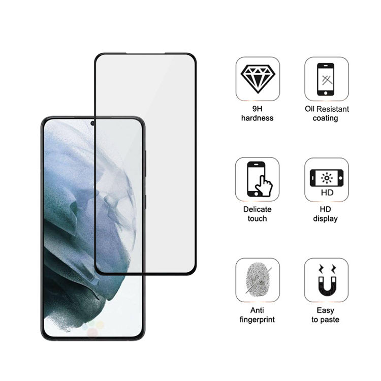 Alink 2.5D silk print full glue tempered glass screen protector for Samsung Galaxy S21+