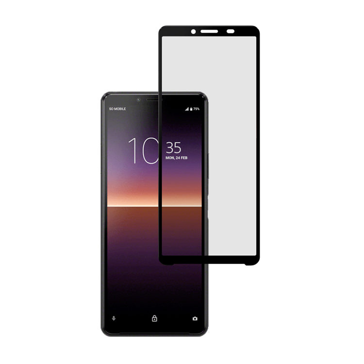 Alink 2.5D silk print full glue tempered glass screen protector for Sony Xperia 10 ll