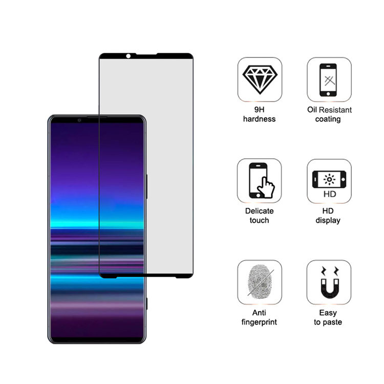 Alink 3D hot bending edge glue tempered glass screen protector for Sony Xperia 5 Plus