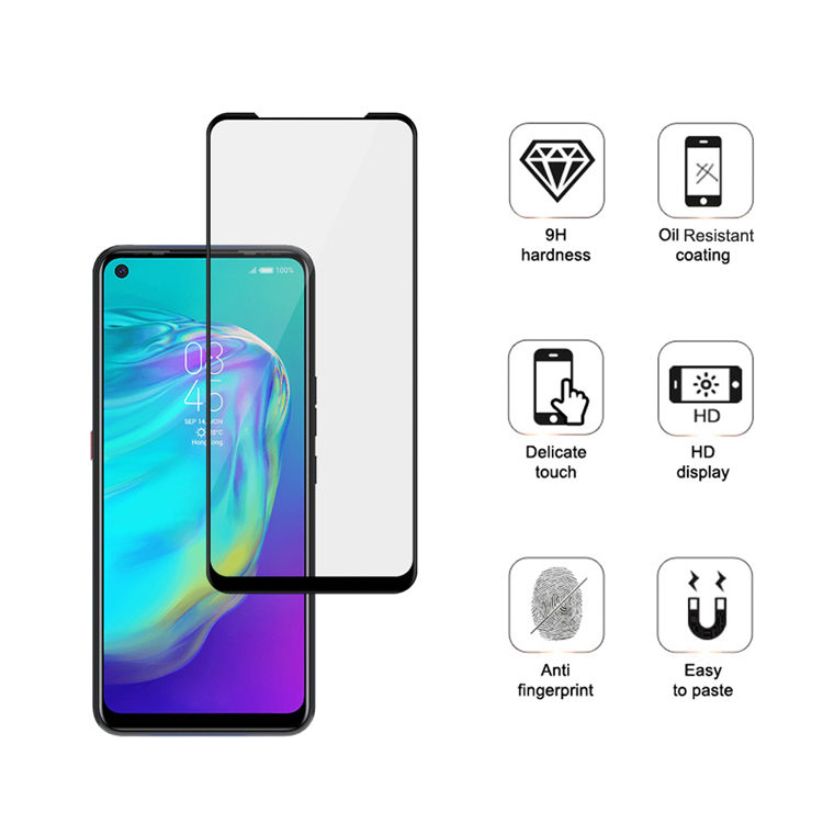 Alink 3D hot bending full glue tempered glass screen protector for Tecno Camon Pova