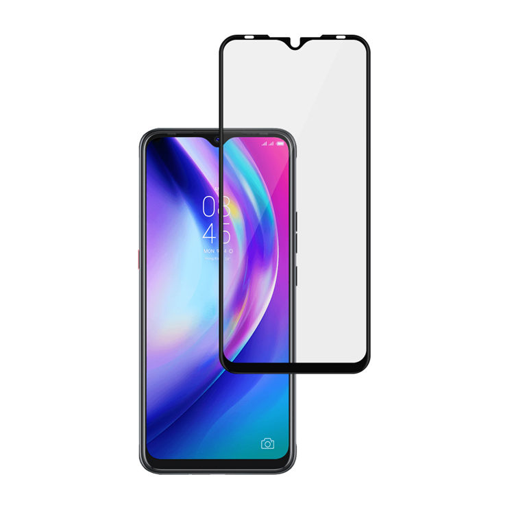 Alink 2.5D silk print full glue tempered glass screen protector for Tecno Pouvoir 4 Pro