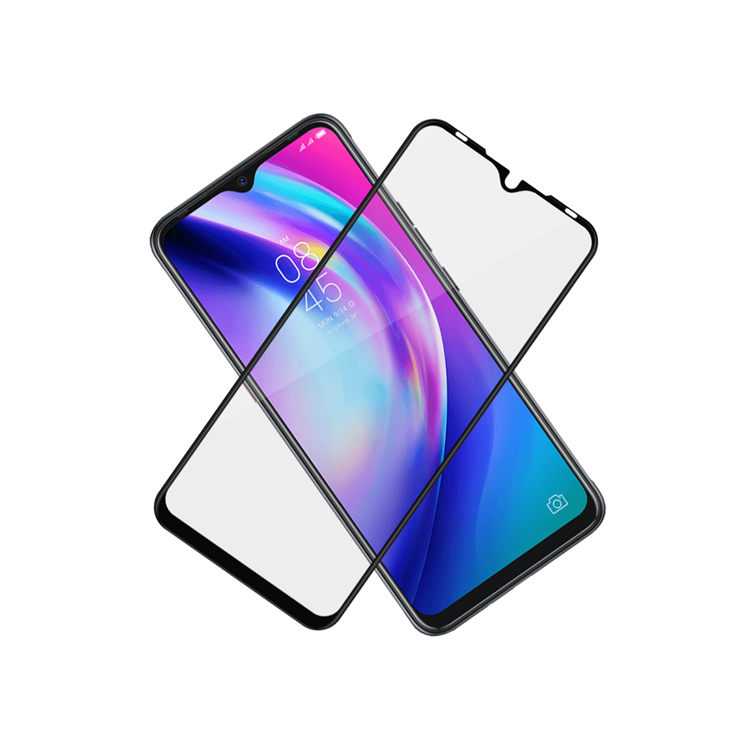 Alink 2.5D silk print full glue tempered glass screen protector for Tecno Pouvoir 4 Pro