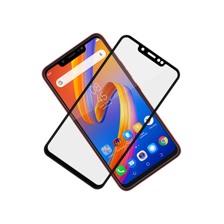 Alink 3D hot bending full glue tempered glass screen protector for Tecno Spark 3