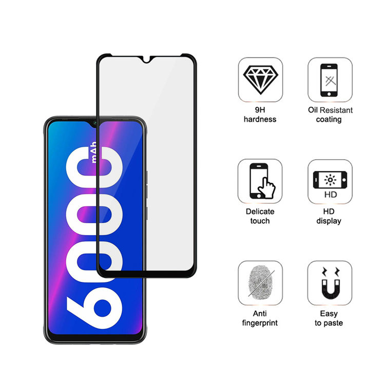 Alink 3D hot bending full glue tempered glass screen protector for Tecno Spark 6