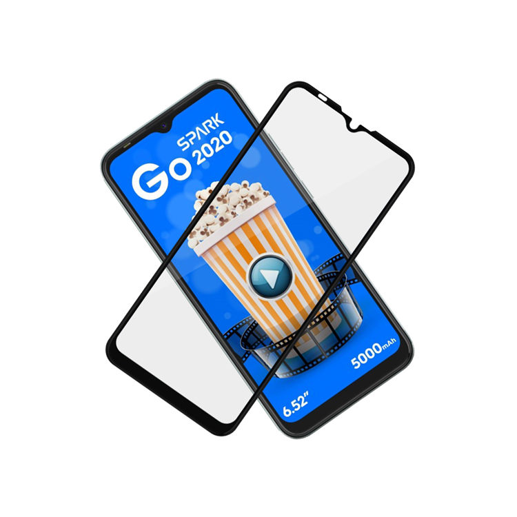 Alink 3D hot bending full glue tempered glass screen protector for Tecno Spark Go 2020