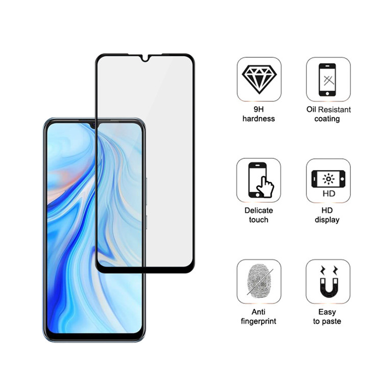 Alink 3D hot bending full glue tempered glass screen protector for Vivo V20 SE
