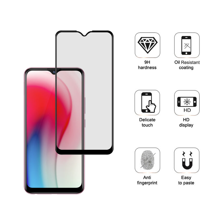 Alink 2.5D silk print full glue tempered glass screen protector for Vivo Y3