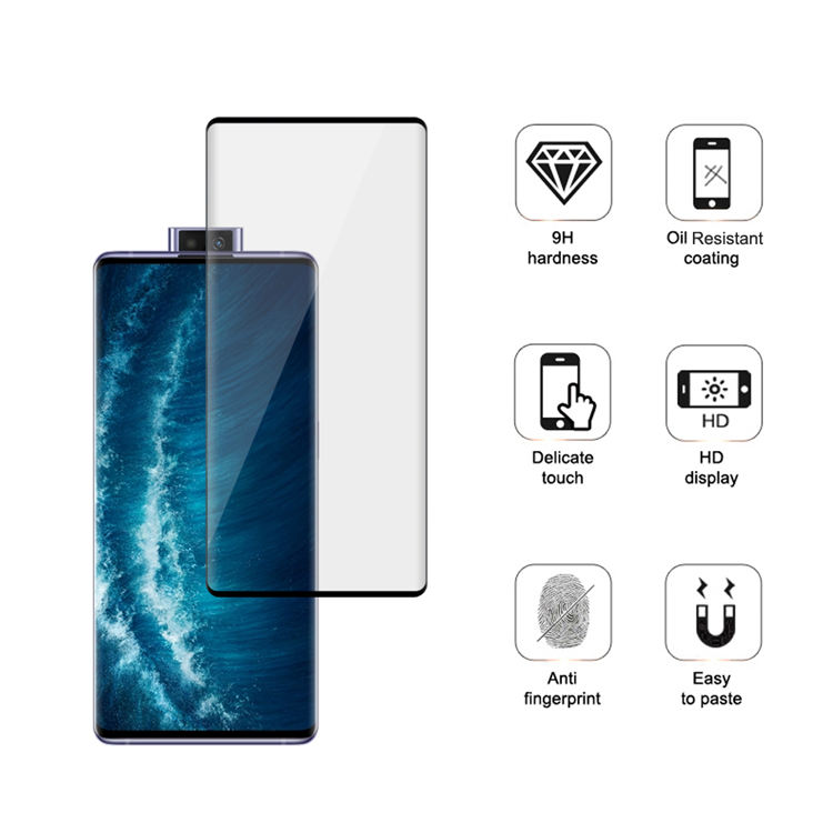 Alink 3D hot bending full glue tempered glass screen protector for Vivo NEX 3S