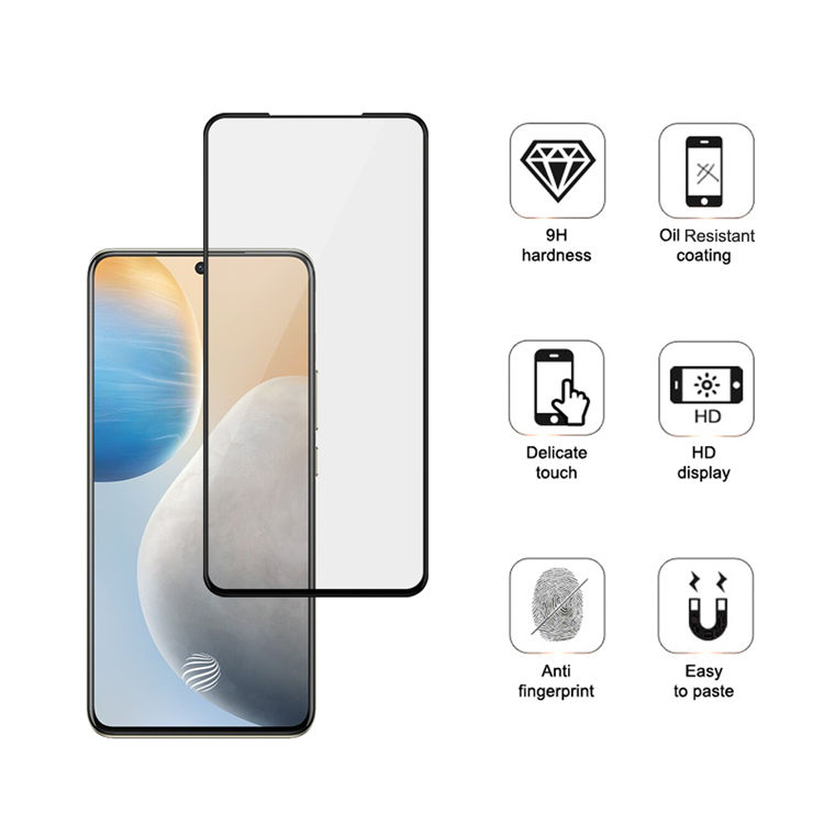Alink 3D hot bending edge glue tempered glass screen protector for Vivo X60