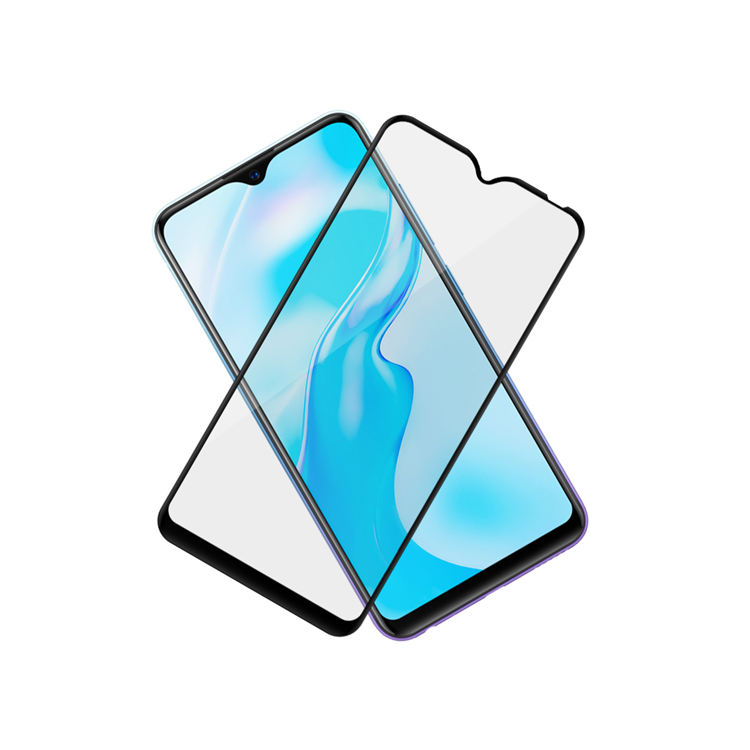 Alink 2.5D silk print full glue tempered glass screen protector for Vivo Y1s