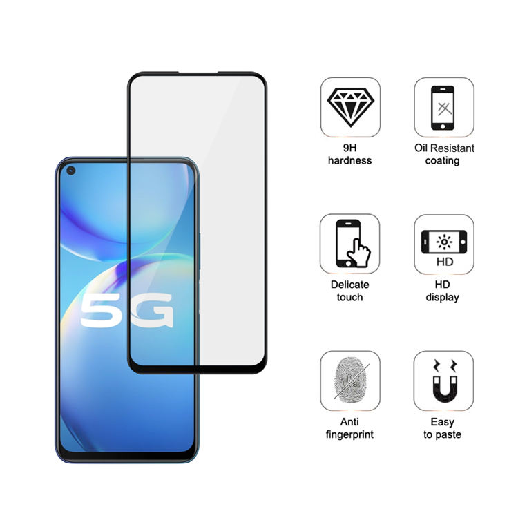 Alink 3D hot bending full glue tempered glass screen protector for Vivo Y51s