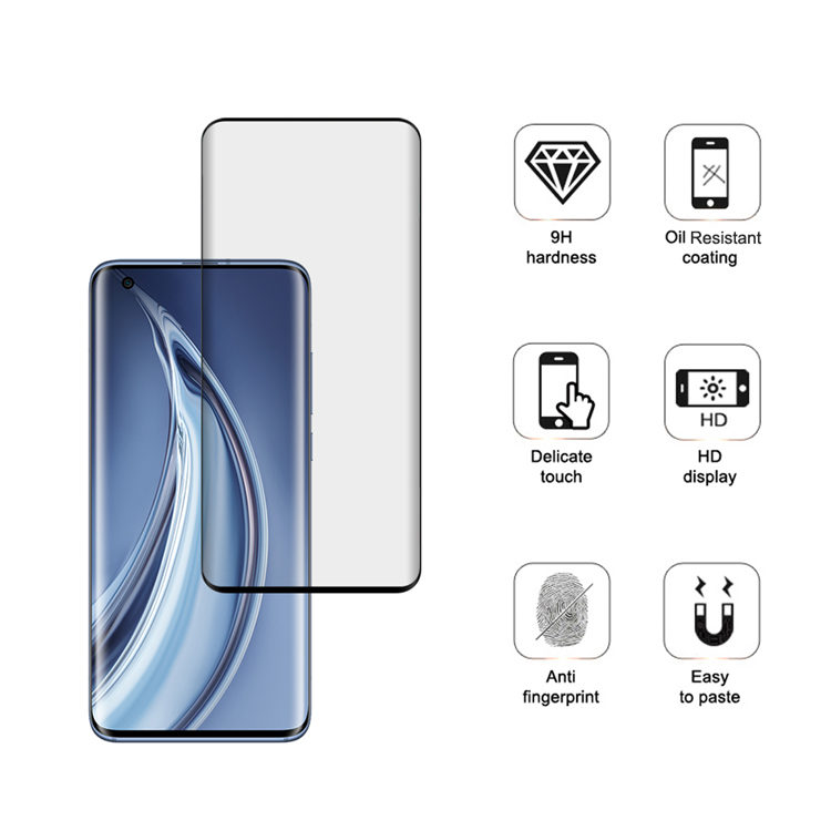 Alink 3D hot bending full glue tempered glass screen protector for Xiaomi 10 Pro