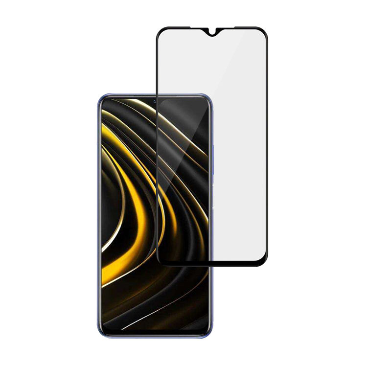 Alink 3D hot bending edge glue tempered glass screen protector for Xiaomi Poco M3