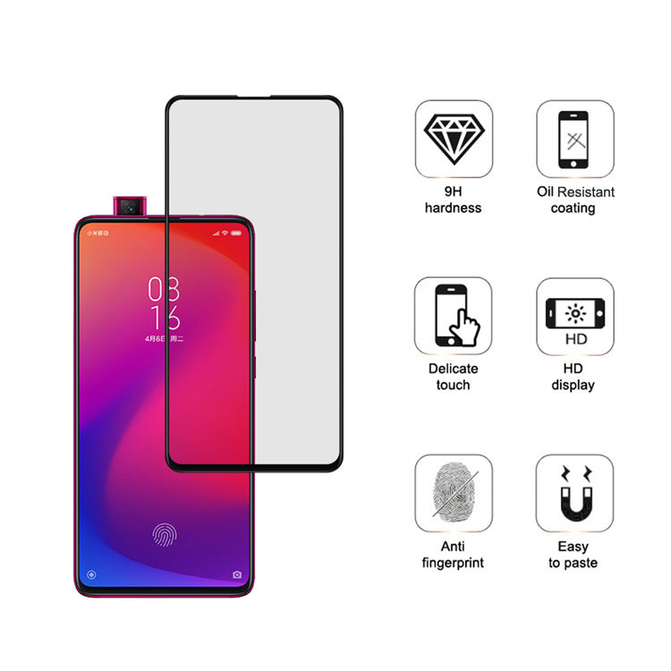 Alink 3D hot bending edge glue tempered glass screen protector for Xiaomi Redmi K20