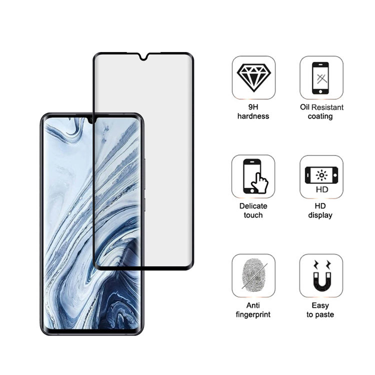 Alink 3D hot bending full glue tempered glass screen protector for Xiaomi Note 10 Lite