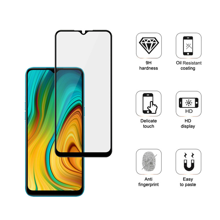 Alink 3D hot bending edge glue tempered glass screen protector for Xiaomi Poco C3