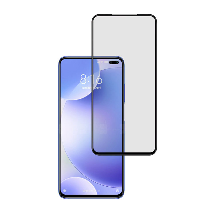 Alink 2.5D silk print full glue tempered glass screen protector for Xiaomi Poco X2 Pro